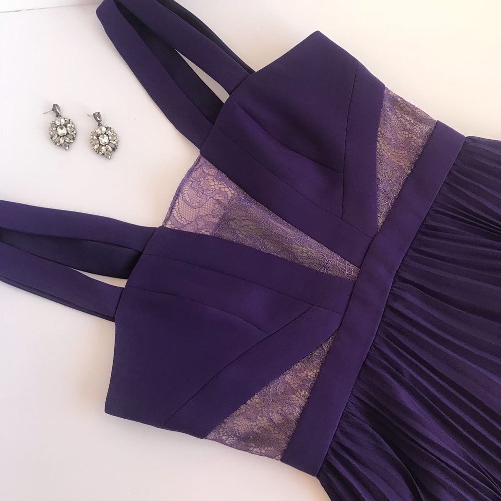 🍾  BCBG Tenzin Cut-Out Pleated Dress Sz 2 🍾